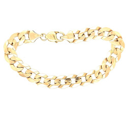 Pre Owned 9ct Mens Curb Bracelet ZR798